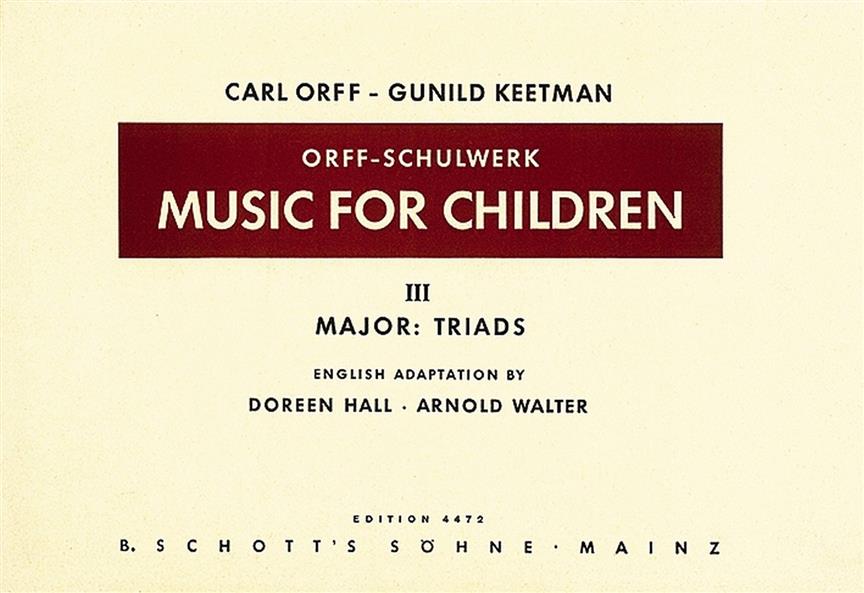 Music for Children Vol. 3 (ORFF CARL / KEETMAN GUNILD)