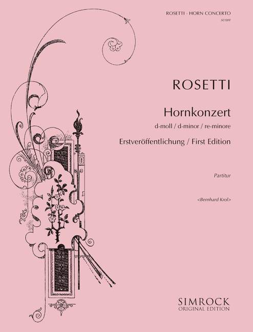Horn Concerto In D Minor Murray C38 (ROSETTI FRANZ ANTON (ROSLER))