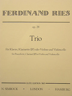 Piano Trio In B Flat Major Op. 28 (RIES FERDINAND)