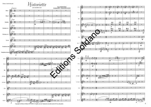 Historiette (2 Flûtes, Hautbois, 2 Clarinettes, Cor, Sax Ténor Et Baryton)