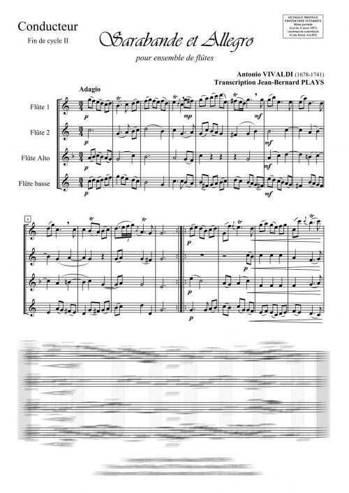 Sarabande Et Allegro (Ensemble De Flûtes [2Xut, Alto, Basse])