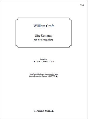 6 Sonatas For Two Recorders (CROFT WILLIAM)