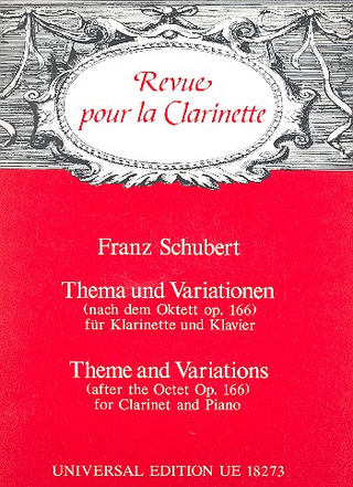 Theme And Variations Clar Pft Op. 166 (SCHUBERT FRANZ)