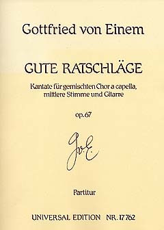 Gute Ratschlage SATB Vce Guitare Op. 67