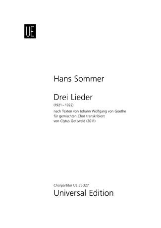 Drei Lieder (SOMMER HANS)