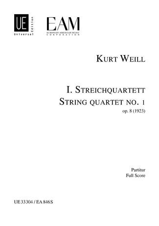 Streichquartett Nr. 1 (WEILL KURT)