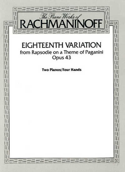 18 Variazioni Paganini Op. 43 (RACHMANINOV SERGEI)