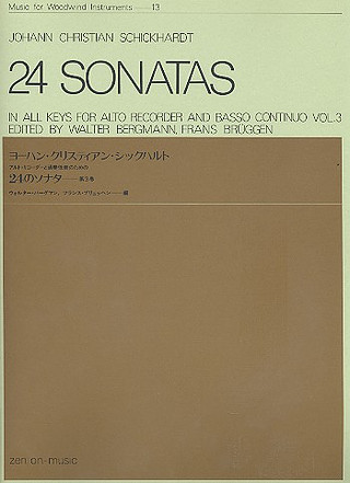 24 Sonatas Band 3 (SCHICKHARDT JOHANN CHRISTIAN)